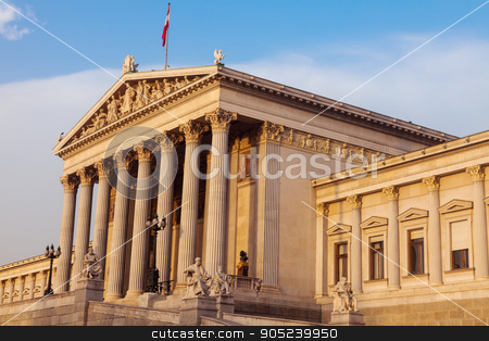 To use this stock image in your creative project, please select the size you need over to the right and click the "Add to Cart" button.
Your downloaded image will come with the Cutcaster watermark removed so don’t worry about the watermark you see on this page. Parliament of Austria in Vienna stock photo, Parliament of Austria in Vienna in the morning. Vienna, Austria. by Henryk Sadura