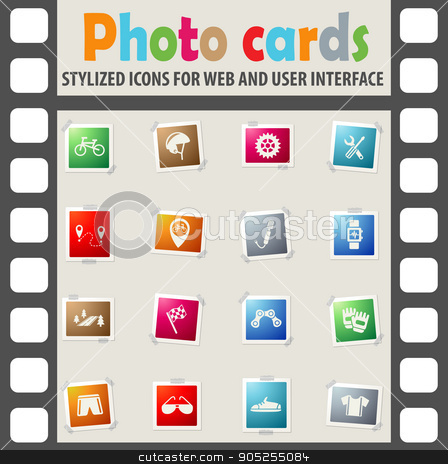 To use this stock image in your creative project, please select the size you need over to the right and click the "Add to Cart" button.
Your downloaded image will come with the Cutcaster watermark removed so don’t worry about the watermark you see on this page. bicycle icon set stock vector clipart, bicycle web icons for user interface design by Maksim Rybak