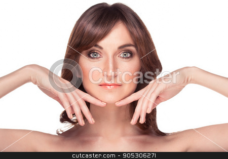 To use this stock image in your creative project, please select the size you need over to the right and click the "Add to Cart" button.
Your downloaded image will come with the Cutcaster watermark removed so don’t worry about the watermark you see on this page. beautiful young redhead woman with freckles portrait isolated on white stock photo, beautiful young redhead woman with freckles and blue eyes portrait isolated on white by yaroslavasg