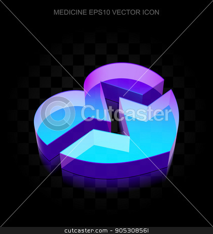 To use this stock image in your creative project, please select the size you need over to the right and click the "Add to Cart" button.
Your downloaded image will come with the Cutcaster watermark removed so don’t worry about the watermark you see on this page. Medicine icon: 3d neon glowing Heart made of glass, EPS 10 vector. stock vector clipart, Medicine icon: 3d neon glowing Heart made of glass with transparent shadow on black background, EPS 10 vector illustration. by mkabakov