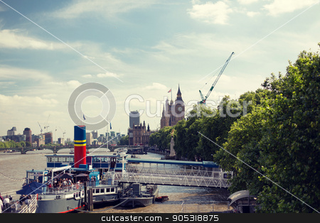 To use this stock image in your creative project, please select the size you need over to the right and click the "Add to Cart" button.
Your downloaded image will come with the Cutcaster watermark removed so don’t worry about the watermark you see on this page. Houses of Parliament and Westminster bridge stock photo, England, London - Big Ben, the Houses of Parliament and Westminster bridge over Thames river by Syda Productions