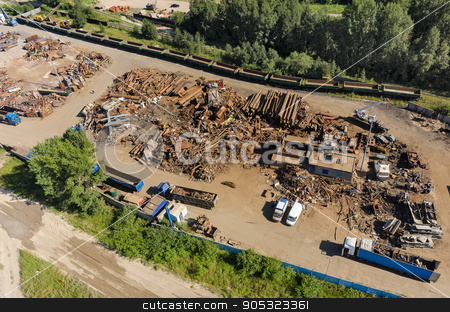To use this stock image in your creative project, please select the size you need over to the right and click the "Add to Cart" button.
Your downloaded image will come with the Cutcaster watermark removed so don’t worry about the watermark you see on this page. Scrap metal and iron dump stock photo, Tyumen, Russia - August 1, 2016: Iron dump territory on metal reception by Aikon