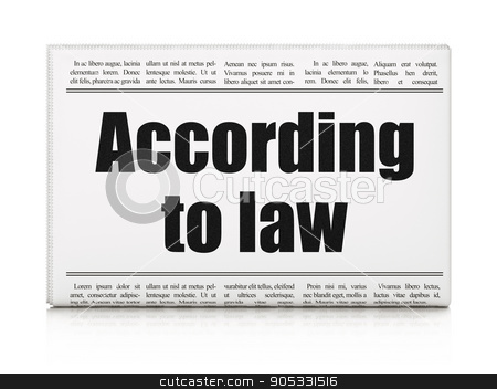 To use this stock image in your creative project, please select the size you need over to the right and click the "Add to Cart" button.
Your downloaded image will come with the Cutcaster watermark removed so don’t worry about the watermark you see on this page. Law concept: newspaper headline According To Law stock photo, Law concept: newspaper headline According To Law on White background, 3D rendering by mkabakov