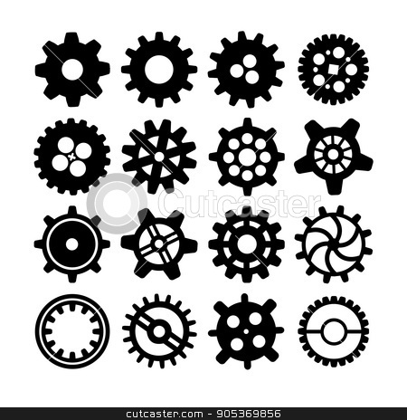To use this stock image in your creative project, please select the size you need over to the right and click the "Add to Cart" button.
Your downloaded image will come with the Cutcaster watermark removed so don’t worry about the watermark you see on this page. Black different silhouettes of cogwheels on white stock vector clipart, Set of black different silhouettes of cogwheels isolated on white by Evgeny