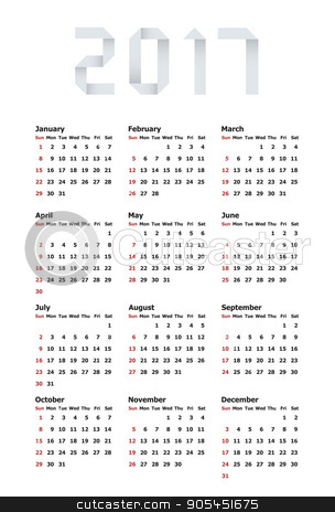 To use this stock image in your creative project, please select the size you need over to the right and click the "Add to Cart" button.
Your downloaded image will come with the Cutcaster watermark removed so don’t worry about the watermark you see on this page. Vector modern calendar 2017 on white stock vector clipart, Vector modern calendar 2017 on white background by petr zaika