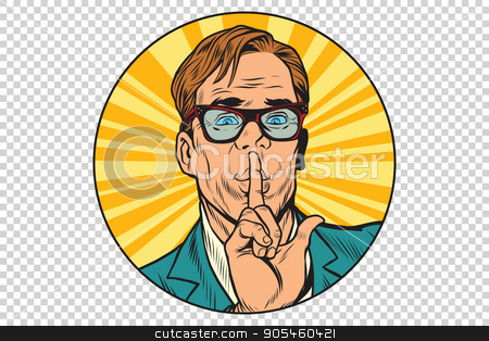 To use this stock image in your creative project, please select the size you need over to the right and click the "Add to Cart" button.
Your downloaded image will come with the Cutcaster watermark removed so don’t worry about the watermark you see on this page. Businessman with a secret, advertising poster stock vector clipart, Businessman with a secret, advertising poster, pop art retro vector illustration by rogistok