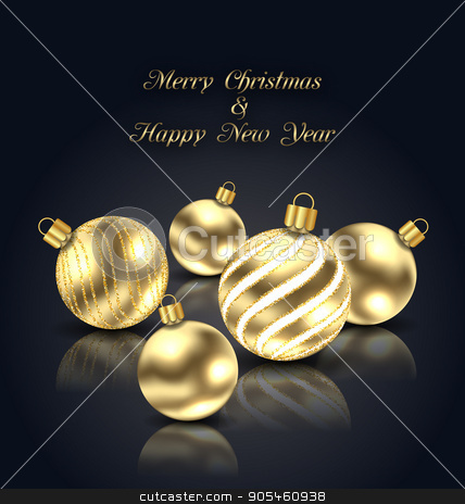 To use this stock image in your creative project, please select the size you need over to the right and click the "Add to Cart" button.
Your downloaded image will come with the Cutcaster watermark removed so don’t worry about the watermark you see on this page. Christmas Golden Balls with Reflection on Black Background stock vector clipart, Illustration Christmas Golden Balls with Reflection on Black Background - Vector by -=Mad Dog=-