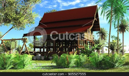 To use this stock image in your creative project, please select the size you need over to the right and click the "Add to Cart" button.
Your downloaded image will come with the Cutcaster watermark removed so don’t worry about the watermark you see on this page. Thai style wooden hut 3d rendering stock photo, Thai style wooden hut on the north of Thailand by Dariusz Miszkiel