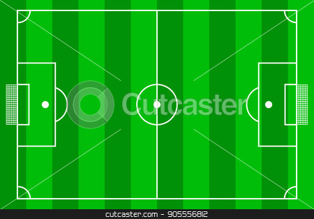 To use this stock image in your creative project, please select the size you need over to the right and click the "Add to Cart" button.
Your downloaded image will come with the Cutcaster watermark removed so don’t worry about the watermark you see on this page. Soccer field. Top view stock vector clipart, Top view of soccer field or football field - Vector illustration by Rokvel