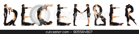 To use this stock image in your creative project, please select the size you need over to the right and click the "Add to Cart" button.
Your downloaded image will come with the Cutcaster watermark removed so don’t worry about the watermark you see on this page. Black dressed people forming word DECEMBER stock photo, Black dressed people forming word DECEMBER on white background by Tatjana Romanova