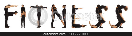 To use this stock image in your creative project, please select the size you need over to the right and click the "Add to Cart" button.
Your downloaded image will come with the Cutcaster watermark removed so don’t worry about the watermark you see on this page. Black dressed people forming word FITNESS stock photo, Black dressed people forming word FITNESS on white background by Tatjana Romanova