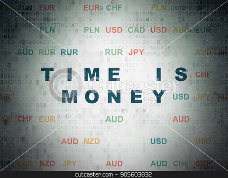 To use this stock image in your creative project, please select the size you need over to the right and click the "Add to Cart" button.
Your downloaded image will come with the Cutcaster watermark removed so don’t worry about the watermark you see on this page. Business concept: Time is Money on Digital Data Paper background stock photo, Business concept: Painted blue text Time is Money on Digital Data Paper background with Currency by mkabakov