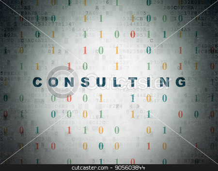 To use this stock image in your creative project, please select the size you need over to the right and click the "Add to Cart" button.
Your downloaded image will come with the Cutcaster watermark removed so don’t worry about the watermark you see on this page. Business concept: Consulting on Digital Data Paper background stock photo, Business concept: Painted blue text Consulting on Digital Data Paper background with Binary Code by mkabakov