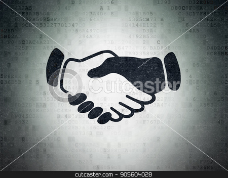 To use this stock image in your creative project, please select the size you need over to the right and click the "Add to Cart" button.
Your downloaded image will come with the Cutcaster watermark removed so don’t worry about the watermark you see on this page. Politics concept: Handshake on Digital Data Paper background stock photo, Politics concept: Painted black Handshake icon on Digital Data Paper background by mkabakov