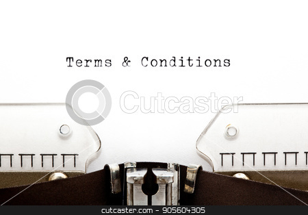 To use this stock image in your creative project, please select the size you need over to the right and click the "Add to Cart" button.
Your downloaded image will come with the Cutcaster watermark removed so don’t worry about the watermark you see on this page. Terms And Conditions On Typewriter stock photo, Terms and Conditions headline printed on old typewriter. by Ivelin Radkov