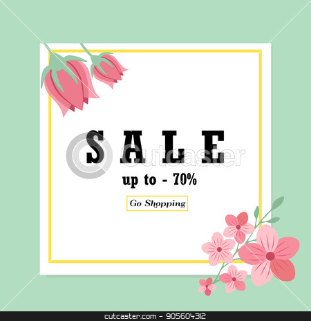 To use this stock image in your creative project, please select the size you need over to the right and click the "Add to Cart" button.
Your downloaded image will come with the Cutcaster watermark removed so don’t worry about the watermark you see on this page. Sale banner with floral ornament stock vector clipart, Sale banner with floral ornament. Can be used for voucher, wallpaper,flyers, invitation, brochure or coupon discount. by danceyourlife
