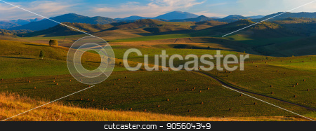 To use this stock image in your creative project, please select the size you need over to the right and click the "Add to Cart" button.
Your downloaded image will come with the Cutcaster watermark removed so don’t worry about the watermark you see on this page. Beauty summer evening in the mountains stock photo, Beauty summer evening in the mountains in Altay, panoramic picture by olinchuk