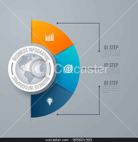 To use this stock image in your creative project, please select the size you need over to the right and click the "Add to Cart" button.
Your downloaded image will come with the Cutcaster watermark removed so don’t worry about the watermark you see on this page. Design infographic template 3 steps stock vector clipart, Design infographic template 3 steps, can be used for workflow layout, diagram, number options, graphic or website layout. by Amelisk