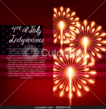 To use this stock image in your creative project, please select the size you need over to the right and click the "Add to Cart" button.
Your downloaded image will come with the Cutcaster watermark removed so don’t worry about the watermark you see on this page. Fourth of July. Independence day greeting card stock vector clipart, Fourth of July. Independence day greeting card, poster, flyer. Patriotic banner for website template by Amelisk