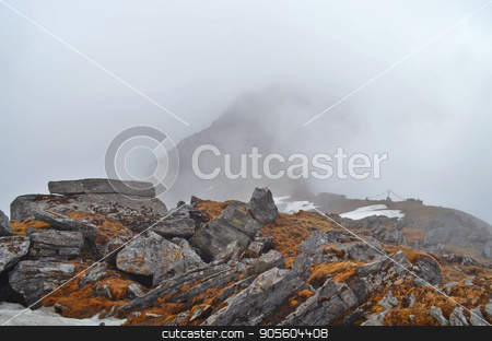 To use this stock image in your creative project, please select the size you need over to the right and click the "Add to Cart" button.
Your downloaded image will come with the Cutcaster watermark removed so don’t worry about the watermark you see on this page. Mist Mountain Landscape in Himalaya. Rocks and wet grass. Nepal, Annapurna region. stock photo, Mist Mountain Landscape in Himalaya. Rocks and wet grass. Nepal, Annapurna region, Mardi Himal track. by verock