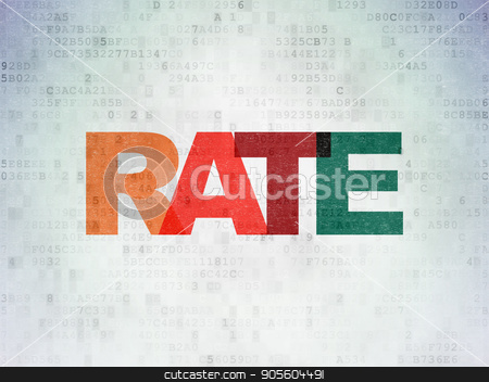 To use this stock image in your creative project, please select the size you need over to the right and click the "Add to Cart" button.
Your downloaded image will come with the Cutcaster watermark removed so don’t worry about the watermark you see on this page. Money concept: Rate on Digital Data Paper background stock photo, Money concept: Painted multicolor text Rate on Digital Data Paper background by mkabakov