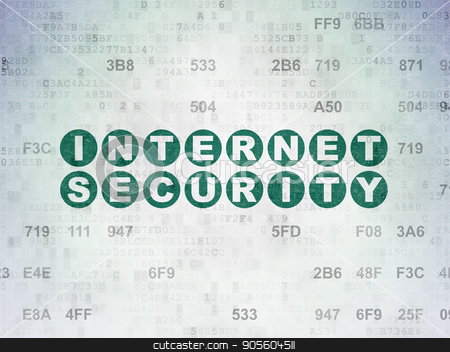 To use this stock image in your creative project, please select the size you need over to the right and click the "Add to Cart" button.
Your downloaded image will come with the Cutcaster watermark removed so don’t worry about the watermark you see on this page. Safety concept: Internet Security on Digital Data Paper background stock photo, Safety concept: Painted green text Internet Security on Digital Data Paper background with Hexadecimal Code by mkabakov
