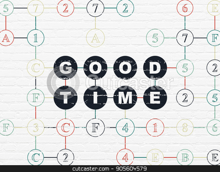 To use this stock image in your creative project, please select the size you need over to the right and click the "Add to Cart" button.
Your downloaded image will come with the Cutcaster watermark removed so don’t worry about the watermark you see on this page. Timeline concept: Good Time on wall background stock photo, Timeline concept: Painted black text Good Time on White Brick wall background with Hexadecimal Code by mkabakov