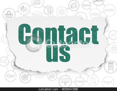 To use this stock image in your creative project, please select the size you need over to the right and click the "Add to Cart" button.
Your downloaded image will come with the Cutcaster watermark removed so don’t worry about the watermark you see on this page. Marketing concept: Contact Us on Torn Paper background stock photo, Marketing concept: Painted green text Contact Us on Torn Paper background with Scheme Of Hand Drawn Marketing Icons by mkabakov