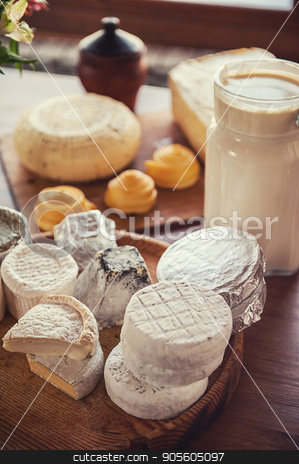 To use this stock image in your creative project, please select the size you need over to the right and click the "Add to Cart" button.
Your downloaded image will come with the Cutcaster watermark removed so don’t worry about the watermark you see on this page. Set of different cheese stock photo, Set of different cheese: camembert, croton, mozzarella, smoked mozzarella and other by olinchuk