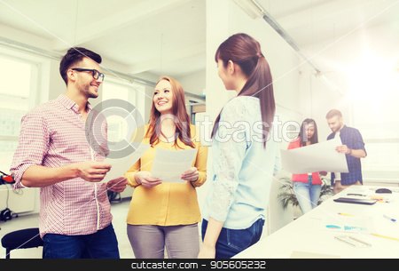To use this stock image in your creative project, please select the size you need over to the right and click the "Add to Cart" button.
Your downloaded image will come with the Cutcaster watermark removed so don’t worry about the watermark you see on this page. creative team on coffee break talking at office stock photo, business, communication, startup and people concept - happy multiracial creative team or students on coffee break talking at office by Syda Productions