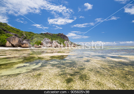 To use this stock image in your creative project, please select the size you need over to the right and click the "Add to Cart" button.
Your downloaded image will come with the Cutcaster watermark removed so don’t worry about the watermark you see on this page. island beach in indian ocean on seychelles stock photo, travel, seascape and nature concept - island beach in indian ocean on seychelles by Syda Productions