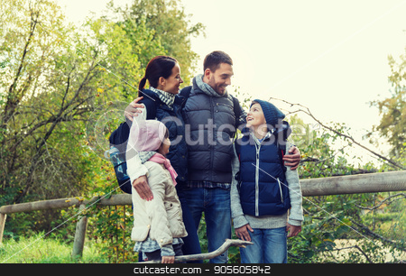 To use this stock image in your creative project, please select the size you need over to the right and click the "Add to Cart" button.
Your downloaded image will come with the Cutcaster watermark removed so don’t worry about the watermark you see on this page. happy family with backpacks hiking stock photo, adventure, travel, tourism, hike and people concept - happy family walking with backpacks in woods by Syda Productions