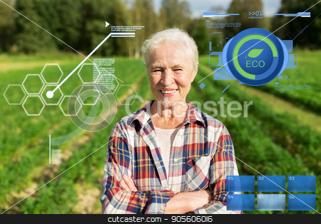 To use this stock image in your creative project, please select the size you need over to the right and click the "Add to Cart" button.
Your downloaded image will come with the Cutcaster watermark removed so don’t worry about the watermark you see on this page. happy senior woman at farm stock photo, organic farming, agriculture and people concept - happy senior woman at farm by Syda Productions