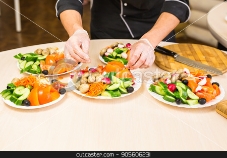 To use this stock image in your creative project, please select the size you need over to the right and click the "Add to Cart" button.
Your downloaded image will come with the Cutcaster watermark removed so don’t worry about the watermark you see on this page. Close-up of chef cooking food kitchen restaurant cutting cook hands hotel man male knife preparation fresh preparing concept stock photo, chef cooking food kitchen restaurant cutting cook hands hotel man male knife preparation fresh preparing concept by Satura86