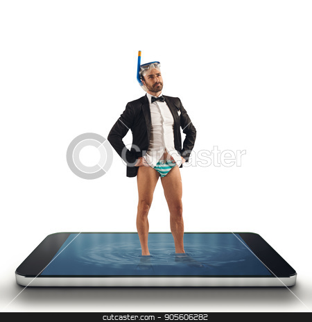 To use this stock image in your creative project, please select the size you need over to the right and click the "Add to Cart" button.
Your downloaded image will come with the Cutcaster watermark removed so don’t worry about the watermark you see on this page. Businessman needs help to surfs on web with his smartphone stock photo, Businessman needs help to surfs on web with his mobile phone by Federico Caputo