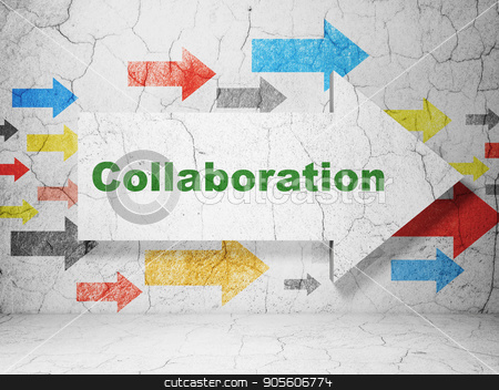 To use this stock image in your creative project, please select the size you need over to the right and click the "Add to Cart" button.
Your downloaded image will come with the Cutcaster watermark removed so don’t worry about the watermark you see on this page. Business concept: arrow with Collaboration on grunge wall background stock photo, Business concept: arrow with Collaboration on grunge textured concrete wall background, 3D rendering by mkabakov