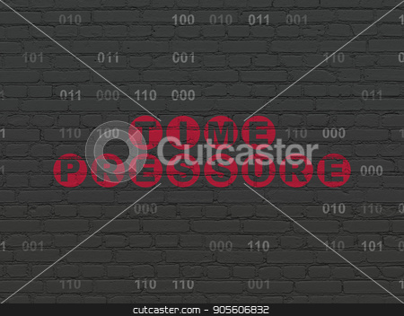 To use this stock image in your creative project, please select the size you need over to the right and click the "Add to Cart" button.
Your downloaded image will come with the Cutcaster watermark removed so don’t worry about the watermark you see on this page. Time concept: Time Pressure on wall background stock photo, Time concept: Painted red text Time Pressure on Black Brick wall background with Binary Code by mkabakov