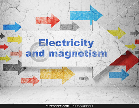 To use this stock image in your creative project, please select the size you need over to the right and click the "Add to Cart" button.
Your downloaded image will come with the Cutcaster watermark removed so don’t worry about the watermark you see on this page. Science concept: arrow with Electricity And Magnetism on grunge wall background stock photo, Science concept: arrow with Electricity And Magnetism on grunge textured concrete wall background, 3D rendering by mkabakov
