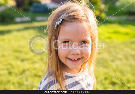 To use this stock image in your creative project, please select the size you need over to the right and click the "Add to Cart" button.
Your downloaded image will come with the Cutcaster watermark removed so don’t worry about the watermark you see on this page. Portrait cute little girl in spring or summer day stock photo, Cute little girl on the meadow in spring or summer day by Satura86