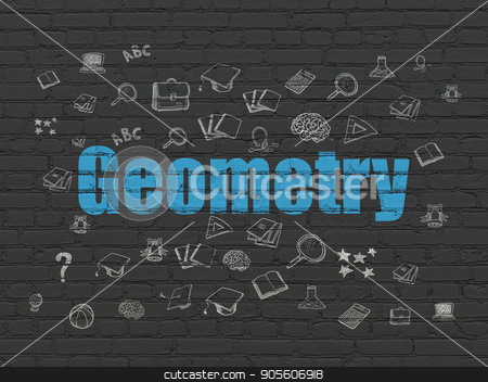 To use this stock image in your creative project, please select the size you need over to the right and click the "Add to Cart" button.
Your downloaded image will come with the Cutcaster watermark removed so don’t worry about the watermark you see on this page. Learning concept: Geometry on wall background stock photo, Learning concept: Painted blue text Geometry on Black Brick wall background with Hand Drawn Education Icons by mkabakov