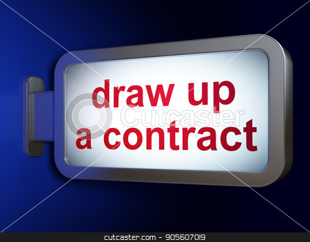 To use this stock image in your creative project, please select the size you need over to the right and click the "Add to Cart" button.
Your downloaded image will come with the Cutcaster watermark removed so don’t worry about the watermark you see on this page. Law concept: Draw up A contract on billboard background stock photo, Law concept: Draw up A contract on advertising billboard background, 3D rendering by mkabakov