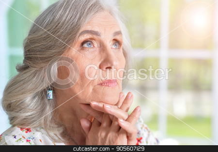 To use this stock image in your creative project, please select the size you need over to the right and click the "Add to Cart" button.
Your downloaded image will come with the Cutcaster watermark removed so don’t worry about the watermark you see on this page. sad senior woman stock photo, Portrait of sad senior woman, close up by Ruslan Huzau