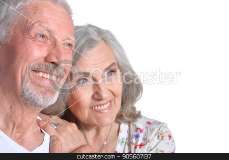 To use this stock image in your creative project, please select the size you need over to the right and click the "Add to Cart" button.
Your downloaded image will come with the Cutcaster watermark removed so don’t worry about the watermark you see on this page. happy senior couple stock photo, Studio portrait of happy senior couple isolated on white background by Ruslan Huzau