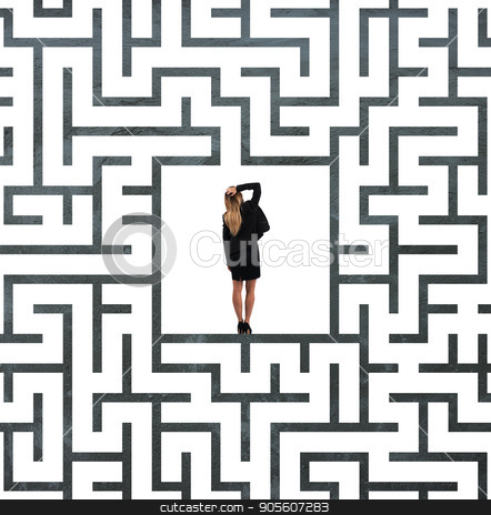 To use this stock image in your creative project, please select the size you need over to the right and click the "Add to Cart" button.
Your downloaded image will come with the Cutcaster watermark removed so don’t worry about the watermark you see on this page. Confused businesswoman at the center of a maze stock photo, Confused businesswoman at the center of a big maze by Federico Caputo
