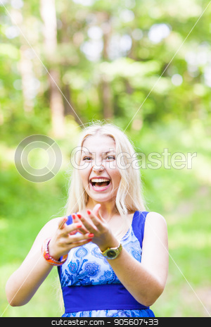To use this stock image in your creative project, please select the size you need over to the right and click the "Add to Cart" button.
Your downloaded image will come with the Cutcaster watermark removed so don’t worry about the watermark you see on this page. Woman playing with a butterfly stock photo, Woman playing with a butterfly in summer nature by Satura86
