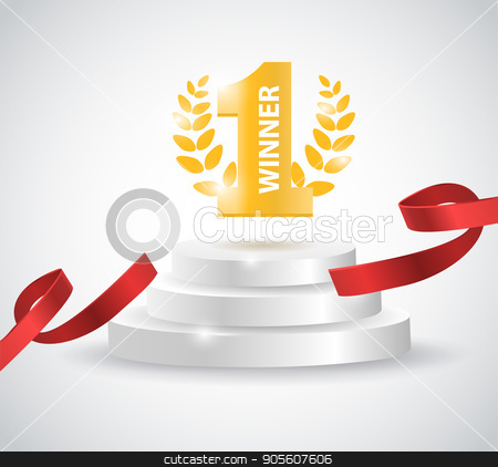 To use this stock image in your creative project, please select the size you need over to the right and click the "Add to Cart" button.
Your downloaded image will come with the Cutcaster watermark removed so don’t worry about the watermark you see on this page. Winner background with red ribbon, on round pedestal isolated on white. Poster or brochure template stock vector clipart, Winner background with red ribbon, on round pedestal isolated on white. Poster or brochure template. Vector illustration by Igor Samoilik