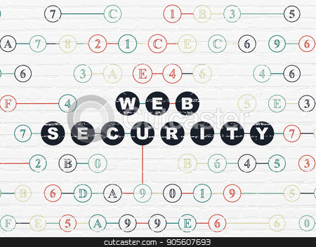 To use this stock image in your creative project, please select the size you need over to the right and click the "Add to Cart" button.
Your downloaded image will come with the Cutcaster watermark removed so don’t worry about the watermark you see on this page. Protection concept: Web Security on wall background stock photo, Protection concept: Painted black text Web Security on White Brick wall background with Hexadecimal Code by mkabakov