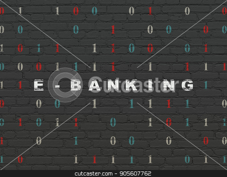 To use this stock image in your creative project, please select the size you need over to the right and click the "Add to Cart" button.
Your downloaded image will come with the Cutcaster watermark removed so don’t worry about the watermark you see on this page. Finance concept: E-Banking on wall background stock photo, Finance concept: Painted white text E-Banking on Black Brick wall background with Binary Code by mkabakov
