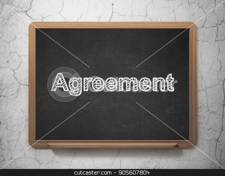 To use this stock image in your creative project, please select the size you need over to the right and click the "Add to Cart" button.
Your downloaded image will come with the Cutcaster watermark removed so don’t worry about the watermark you see on this page. Finance concept: Agreement on chalkboard background stock photo, Finance concept: text Agreement on Black chalkboard on grunge wall background, 3D rendering by mkabakov