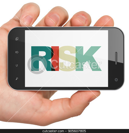To use this stock image in your creative project, please select the size you need over to the right and click the "Add to Cart" button.
Your downloaded image will come with the Cutcaster watermark removed so don’t worry about the watermark you see on this page. Business concept: Hand Holding Smartphone with Risk on display stock photo, Business concept: Hand Holding Smartphone with Painted multicolor text Risk on display, 3D rendering by mkabakov